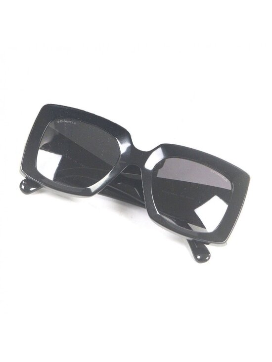 Chanel CC Logo Rectangle Shape Eyewear Sunglasses Book Gold main image 9